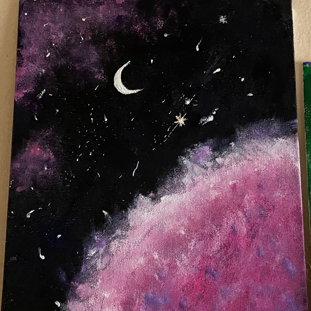 Space art acrylic painting